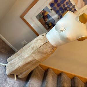 Newport News Tan Suede Maxi Skirt